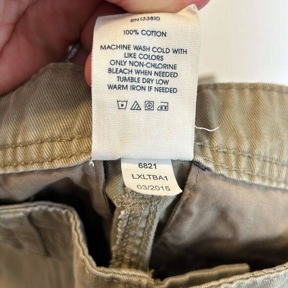 TOMMY HILFIGER NAUTICA GAP Size 12 Cotton Chino Shorts Red Khaki Peach Uniform - Picture 8 of 15